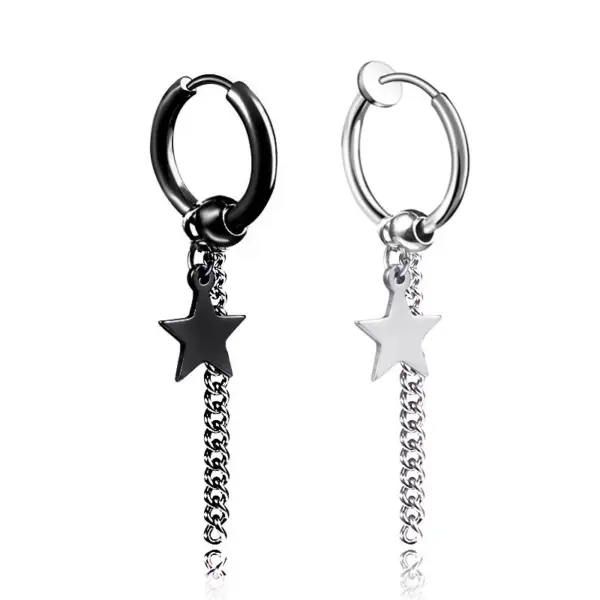 Wholesale Fashion Star Stainless Steel Dangling Earrings Plating Stainless Steel Earrings 1 Piece