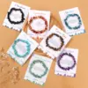 Multicolor Stone Beads Elastic Rope Business Style Bracelet Vintage Geometric Pattern Unisex Hand Chain Jewelry