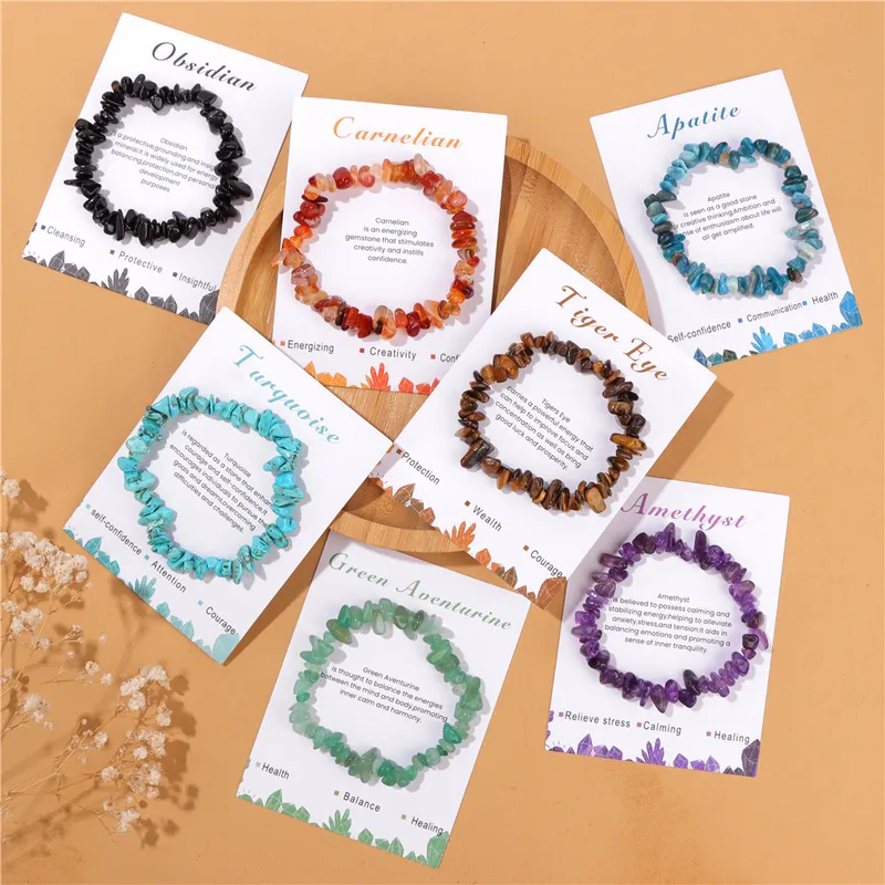 Wholesale Multicolor Stone Beads Elastic Rope Business Style Bracelet Vintage Geometric Pattern Unisex Hand Chain Jewelry