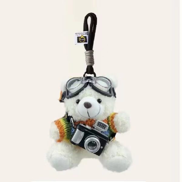 Wholesale Original Camera Bear Cute Bag Hanging Ornaments Plush Doll Doll Bag Pendant Couple Keychain Creative Gift
