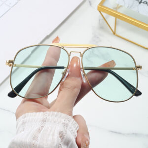 Gold frame green film