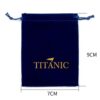 Wholesale 2025 Cross-Border New Ocean Heart Blue Necklace Women's European and American Style Titanic High-End Pendant