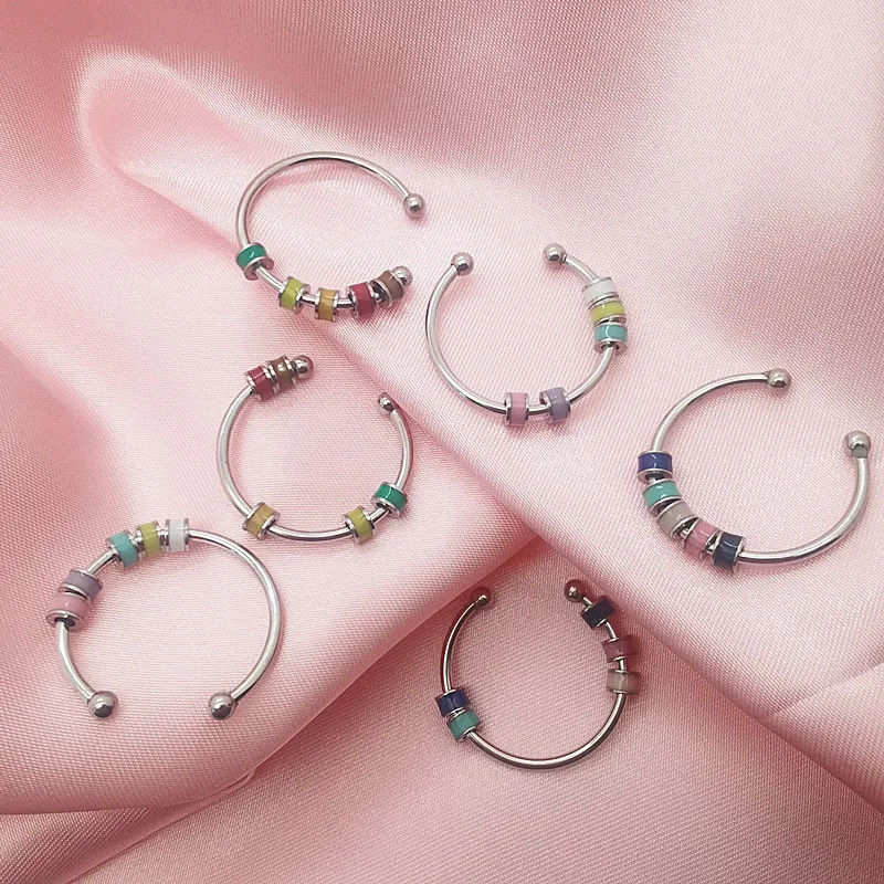 Wholesale 1 Piece Lady Round Stainless Steel Open Ring