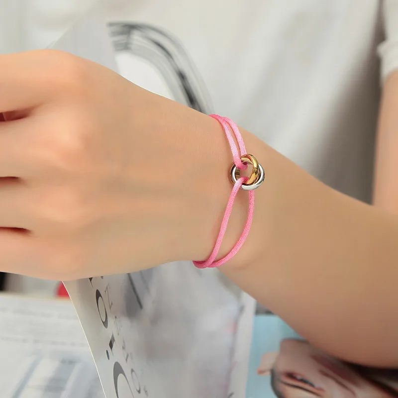 Wholesale Simple Style Solid Color Titanium Steel lishing Bracelets