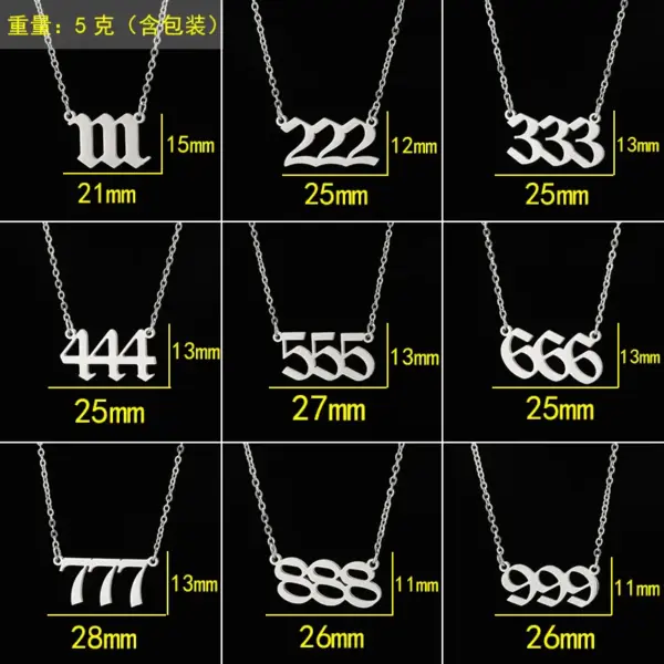 Wholesale Jewelry Fashion Number 201 Stainless Steel 18K Gold Plated Plating Stainless Steel Necklaces