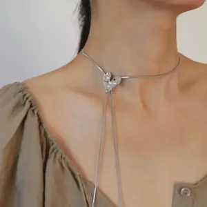Irregular Uneven Heart Pull-Out Long Necklace