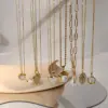 Wholesale PVD Coated 18K Gold Real Gold Plated Round Oval Heart Shape 304 Stainless Steel Imitation Pearl IG Style Waterproof Non Tarnish 304 Stainless Steel Lobster Trigger Clasp Closure Pendant Necklace