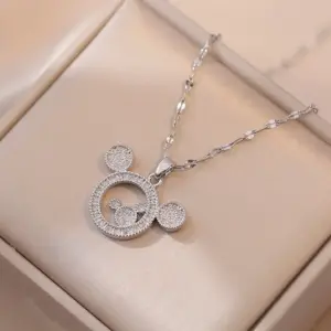 225-4 Hollow Necklace-Silver