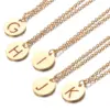 Wholesale Simple Style Letter Stainless Steel Titanium Steel Plating Chain Gold Plated Pendant Necklace