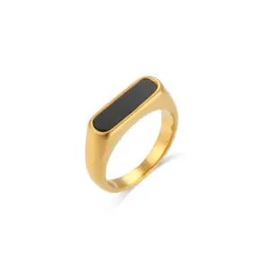 Shell Long Ring-Black / No. 7