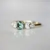 Wholesale Fashion Emerald Diamond Copper Ring Wedding Ring Women's Engagement Jewelry
