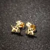 Wholesale PVD Coated 18K Gold Real Gold Plated Giraffe 304 Stainless Steel Cute Waterproof Non Tarnish Ear Studs
