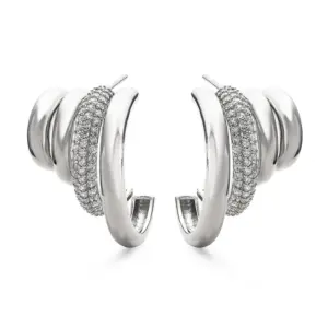 White Gold Color 1 Pair