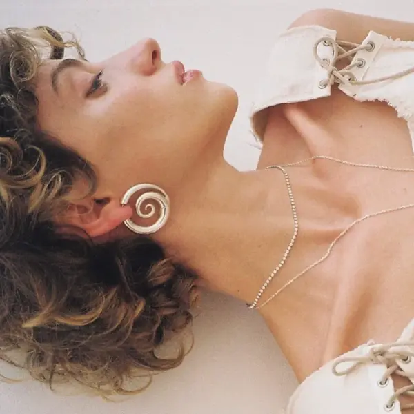 304 Stainless Steel Spiral Circle PVD Coated 18K Real Gold Plated Real Gold Plated 18K Gold IG Style Waterproof Non Tarnish Gold Earrings