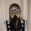 Wholesale Cross-border Explosions Leopard Element Fabric Bow Hairpin Bohemian Hair Accessories Women's Ponytail Spring Clip Hair