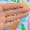 Wholesale 1 Pair Casual Dinosaur Copper Metal Inlay Zircon Ear Studs