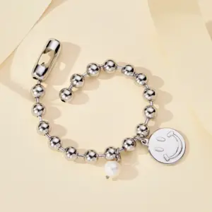 Silver / One Size / Smiley Face