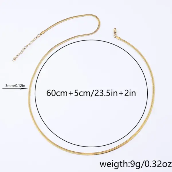 Wholesale Trendy Snake Bone Chain Necklace Electroplated Stainless Steel Titanium Steel Vacuum Color Preservation Hip Hop Fashion Jewelry