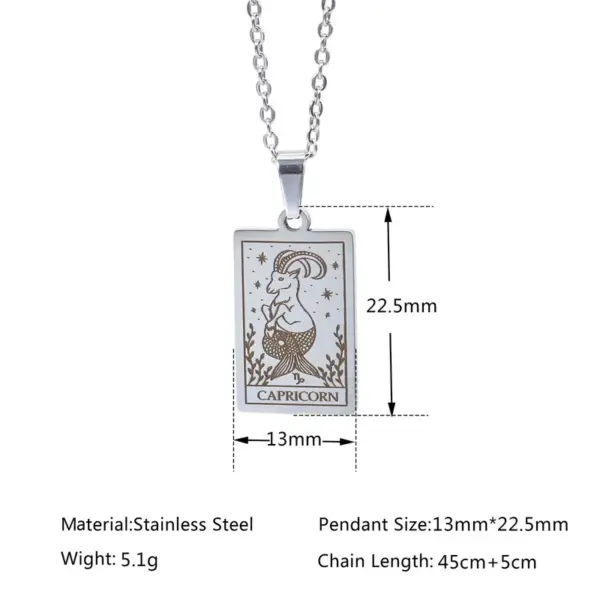 Simple Style Constellation Stainless Steel Plating Necklace
