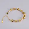 Wholesale Heart 304 Stainless Steel Titanium Steel Waterproof Non Tarnish No Inlaid PVD Coated Real Gold Plated 18K Gold Women'S Anklet
