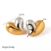 Wholesale 1 Pair Retro French Style Simple Style Heart Shape Plating 304 Stainless Steel 18K Gold Plated Ear Studs