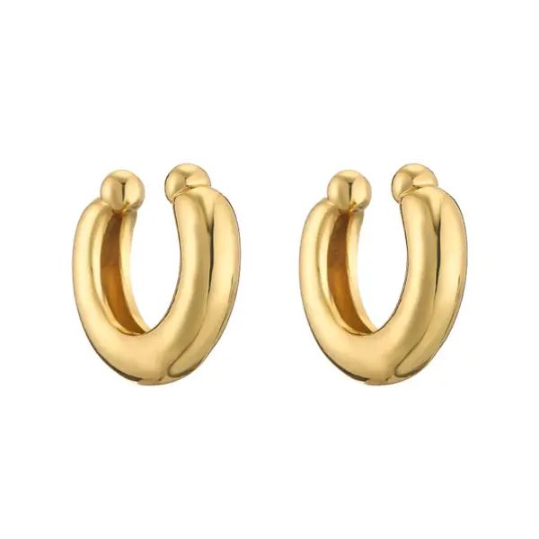 1 Pair Casual Vintage Style Twist Plating Braid Copper 18k Gold Plated Ear Cus