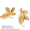 Wholesale 1 Pair Sweet Streetwear Flower Petal Flowers 304 Stainless Steel Imitation Gold Electroplating Ear Studs