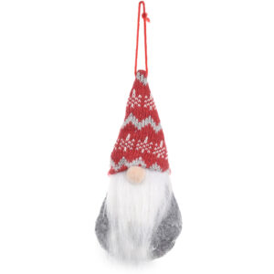 Knitted beanie with forest old man charm d