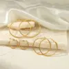 Wholesale 1 Pair Simple Style Solid Color Plating 304 Stainless Steel Stainless Steel Earrings