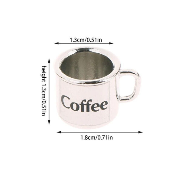 Wholesale 1:12 doll house mini scene accessories props DIY silver small cup cup cup miniature model