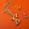 Wholesale Copper 18K Gold Plated Simple Style Plating Boots Earrings Necklace