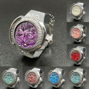 Wholesale [Ring watch] personalized fashion temperament female foreign trade hot quartz watch flip ring watch can see time