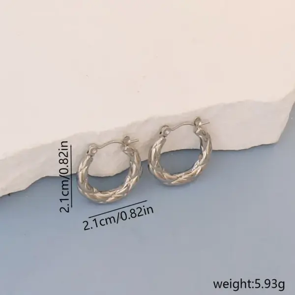 Wholesale 1 Pair Simple Style Round Square Heart Shape 304 Stainless Steel Earrings