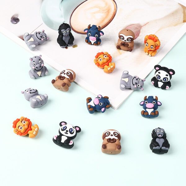 Wholesale Factory direct sales of new 3D sloth silicone beads, DIY beaded accessories, cute animal jewelry, bracelets, and epoxy beads.