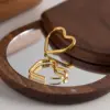 Wholesale 1 Pair Ig Style Simple Style Heart Shape Plating Titanium Steel 18k Gold Plated Earrings