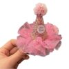 Wholesale hairpin princess party hat hair clip baby birthday hair accessories mesh girl