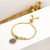Wholesale Fashion Eye Titanium Steel Inlay Zircon Bracelets 1 Piece