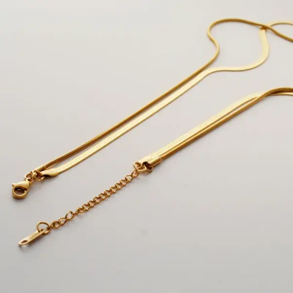 Wholesale Fashion Heart Shape Stainless Steel Plating Layered Necklaces 1 Piece