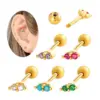 1 Piece 316 Stainless Steel Copper Ear Cartilage Rings & Studs Flower