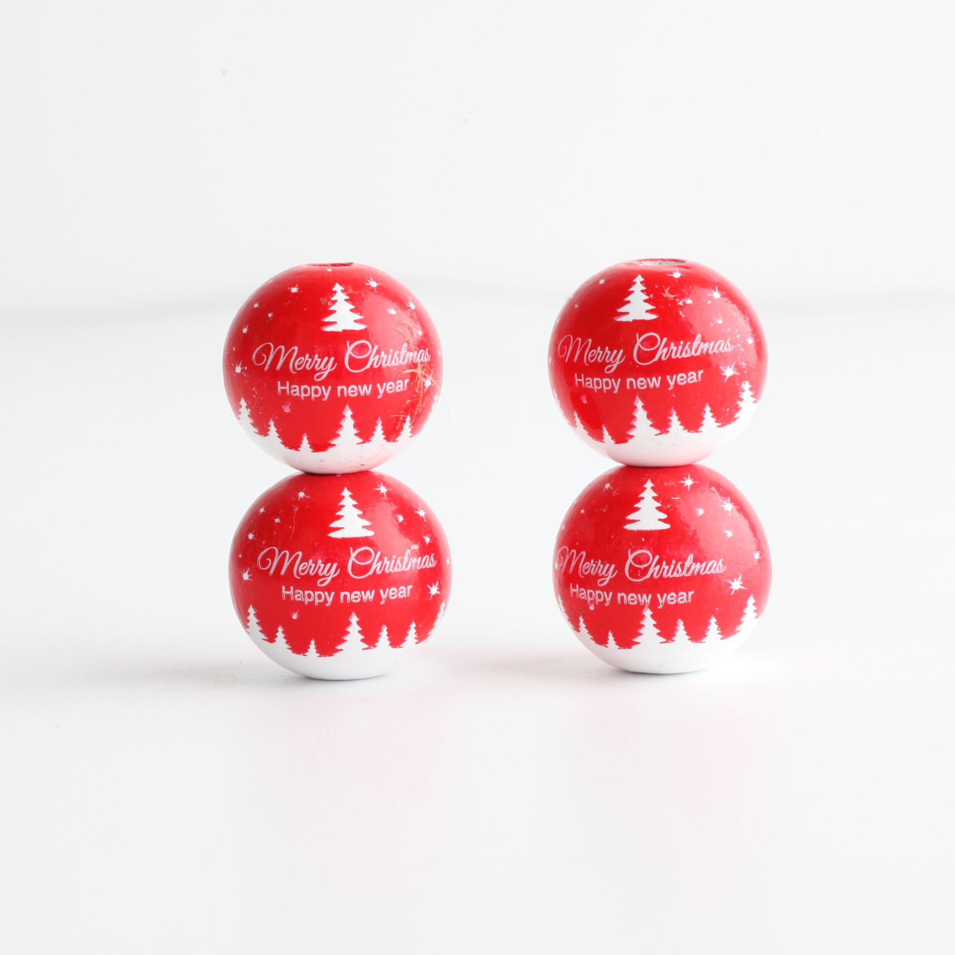 Wholesale Christmas wooden beads color wooden beads