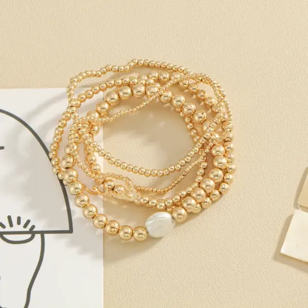 Wholesale Freshwater Pearl Copper Ethnic Style Bohemian Beaded Plating Love Bracelets