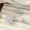 Wholesale Jewelry Basic Simple Style Sun Flower 304 Stainless Steel Plating Open Rings