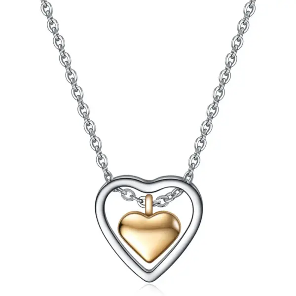 Wholesale Fashion Heart Shape Titanium Steel Plating Pendant Necklace 1 Piece