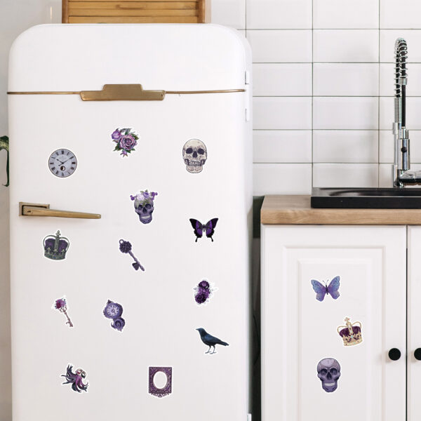 Wholesale 50pcs Violet series graffiti stickers mobile phone Cup computer decoration stickers waterproof creative hand account stickers