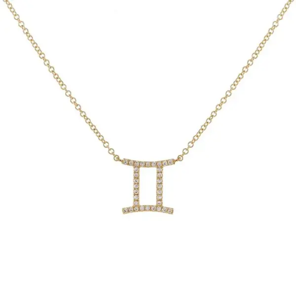 Copper Cable Chain Plating Inlay Constellation Zircon Pendant Necklace