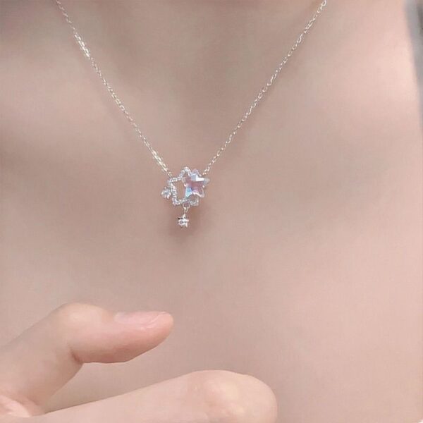Wholesale "Shining Gemini" Magic Star Necklace Light Luxury Niche Design Elegant Clavicle Chain for Women