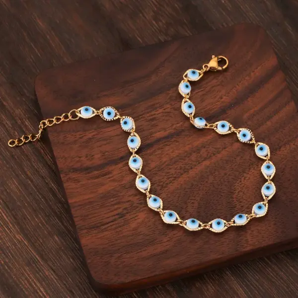 Copper 18K Gold Plated Fashion Eye No Inlaid Bracelets