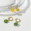 Wholesale Fashion Retro Earrings Acrylic Small Daisy Copper Earrings