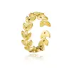 Wholesale PVD Coated 18K Gold Real Gold Plated Leaf 304 Stainless Steel Fashion Waterproof Non Tarnish