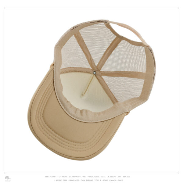 Wholesale Sponge Light Mesh Hat LOGO Printed Embroidered Korean Style Simple Rope Cap Men's Outdoor Sunshade Baseball Cap Women